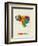 Venezuela Watercolor Map-Michael Tompsett-Framed Art Print