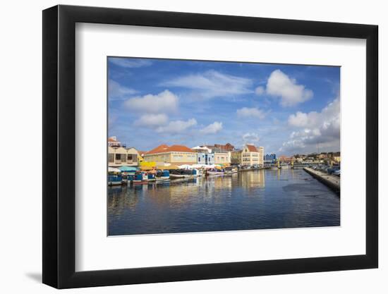 Venezuelan Boats at the Floating Market, Punda, UNESCO World Heritage Site, Willemstad, Curacao-Jane Sweeney-Framed Photographic Print