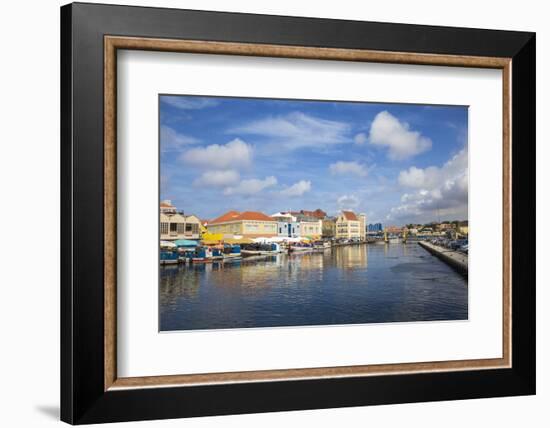 Venezuelan Boats at the Floating Market, Punda, UNESCO World Heritage Site, Willemstad, Curacao-Jane Sweeney-Framed Photographic Print