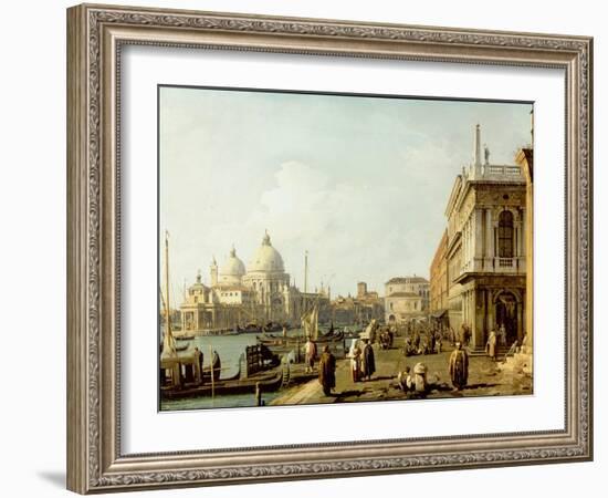 Venice: a View of Santa Maria Della Salute and the Grand Canal from the Piazzetta-Canaletto-Framed Giclee Print