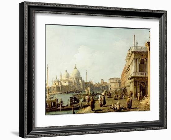 Venice: a View of Santa Maria Della Salute and the Grand Canal from the Piazzetta-Canaletto-Framed Giclee Print