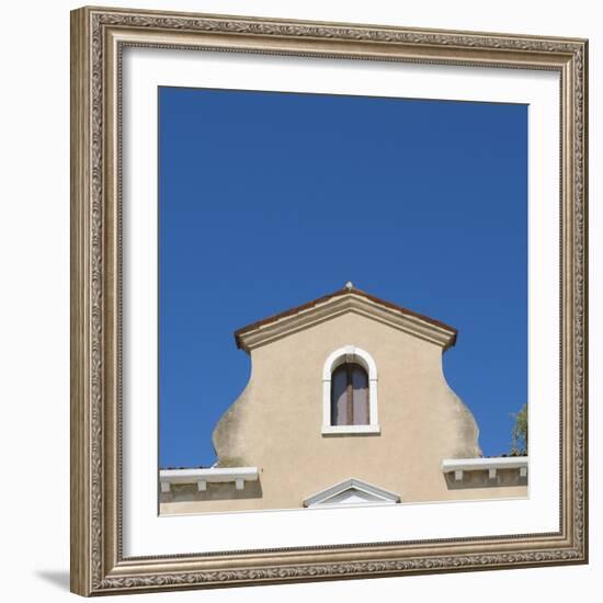 Venice Architectural Detail of Tiled Roof with Arched Window-Mike Burton-Framed Photographic Print