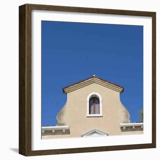 Venice Architectural Detail of Tiled Roof with Arched Window-Mike Burton-Framed Photographic Print