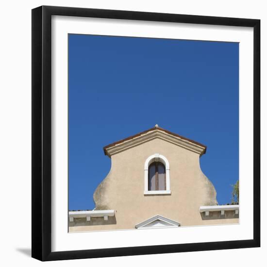 Venice Architectural Detail of Tiled Roof with Arched Window-Mike Burton-Framed Photographic Print