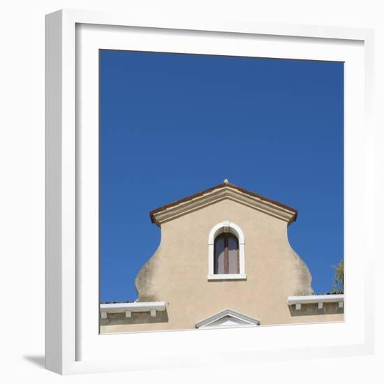 Venice Architectural Detail of Tiled Roof with Arched Window-Mike Burton-Framed Photographic Print