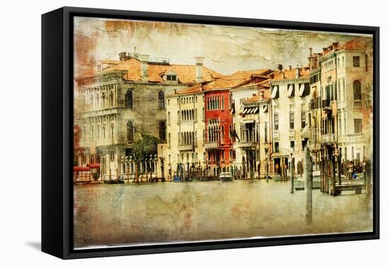 Venice, Artwork In Painting Style-Maugli-l-Framed Stretched Canvas
