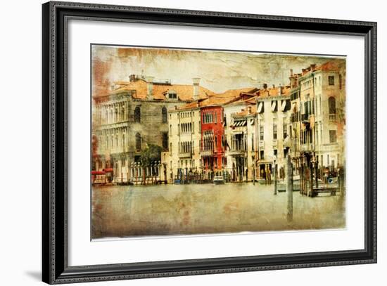 Venice, Artwork In Painting Style-Maugli-l-Framed Art Print