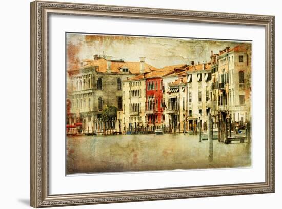 Venice, Artwork In Painting Style-Maugli-l-Framed Art Print