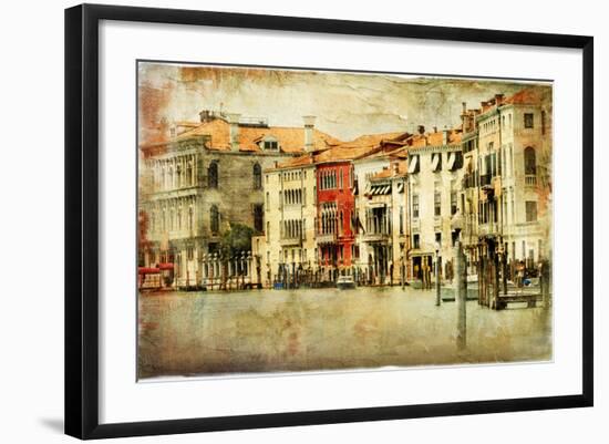 Venice, Artwork In Painting Style-Maugli-l-Framed Art Print
