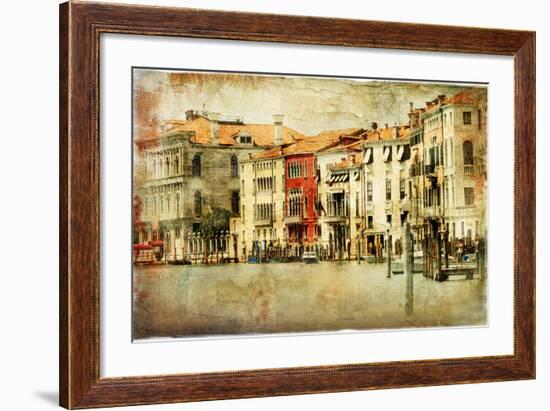 Venice, Artwork In Painting Style-Maugli-l-Framed Art Print