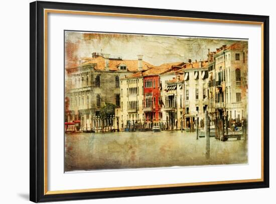 Venice, Artwork In Painting Style-Maugli-l-Framed Art Print