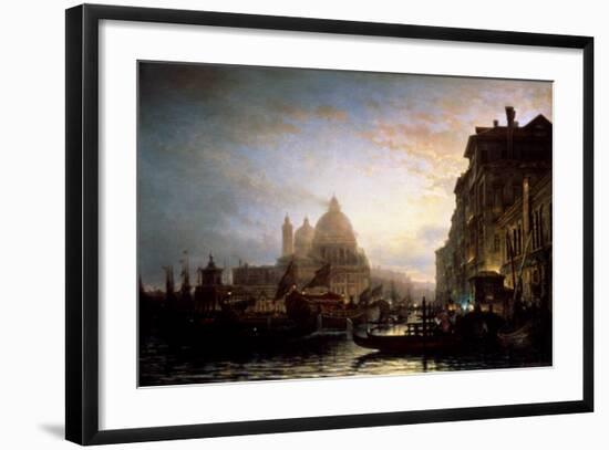 Venice at Night-Alexej Bogoljubov-Framed Art Print