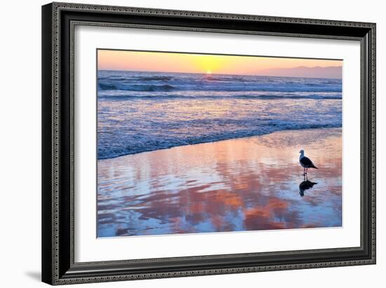 Venice Beach Sunset-Lori Hutchison-Framed Photographic Print