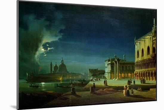 Venice by Moonlight-Ippolito Caffi-Mounted Giclee Print