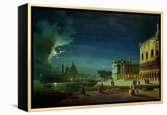 Venice by Moonlight-Ippolito Caffi-Framed Premier Image Canvas