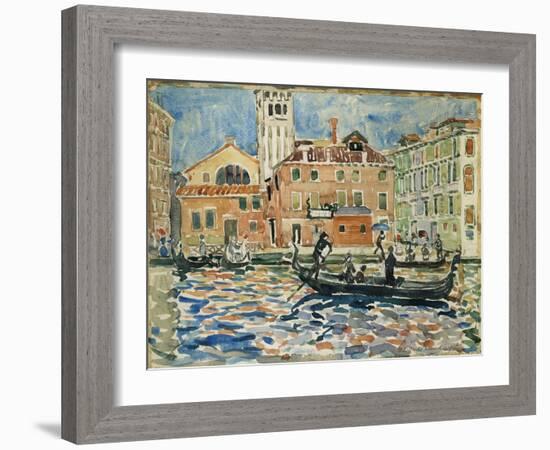 Venice, c.1909-Maurice Brazil Prendergast-Framed Giclee Print