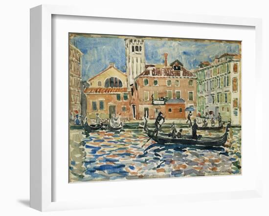 Venice, c.1909-Maurice Brazil Prendergast-Framed Giclee Print