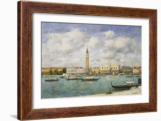 Venice, Campanile, St Mark's View of the Canal from San Giorgio; Venise, Le Campanile, Vue Du…-Eugène Boudin-Framed Giclee Print