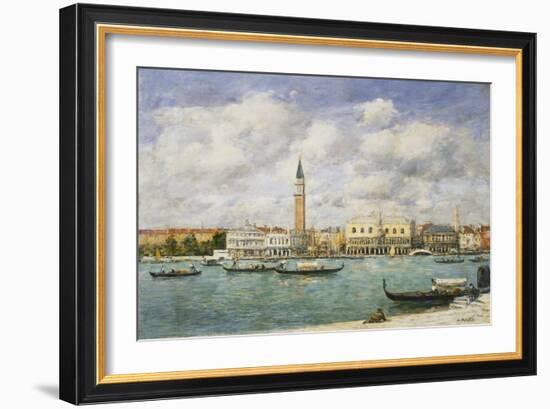 Venice, Campanile, St Mark's View of the Canal from San Giorgio; Venise, Le Campanile, Vue Du…-Eugène Boudin-Framed Giclee Print