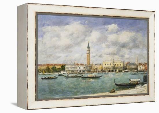 Venice, Campanile, St Mark's View of the Canal from San Giorgio; Venise, Le Campanile, Vue Du…-Eugène Boudin-Framed Premier Image Canvas