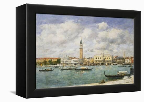 Venice, Campanile, St Mark's View of the Canal from San Giorgio; Venise, Le Campanile, Vue Du…-Eugène Boudin-Framed Premier Image Canvas