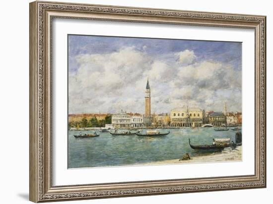 Venice, Campanile, St Mark's View of the Canal from San Giorgio-Eugène Boudin-Framed Giclee Print