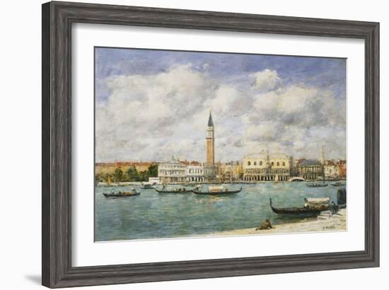 Venice, Campanile, St Mark's View of the Canal from San Giorgio-Eugène Boudin-Framed Giclee Print