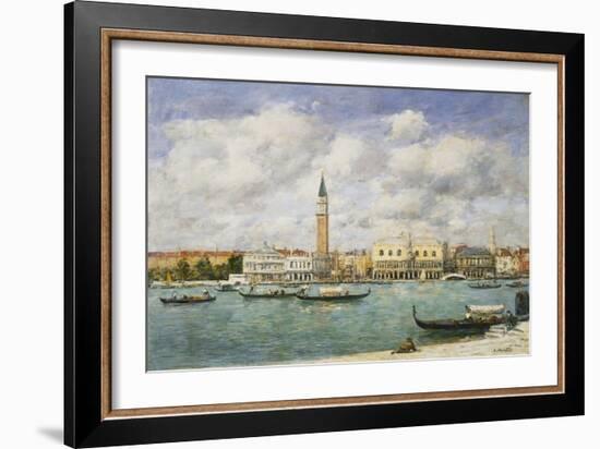 Venice, Campanile, St Mark's View of the Canal from San Giorgio-Eugène Boudin-Framed Giclee Print