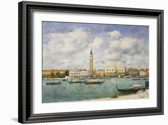 Venice, Campanile, St Mark's View of the Canal from San Giorgio-Eugène Boudin-Framed Giclee Print