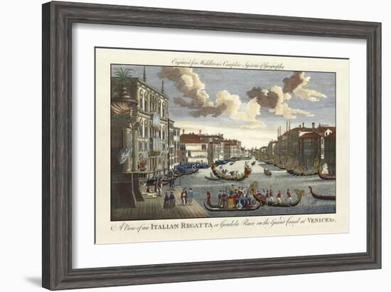 Venice Canal and Gondola Race-Charles Theodore Middleton-Framed Art Print