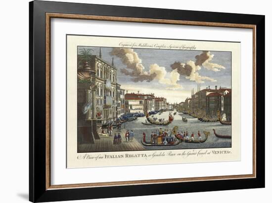 Venice Canal and Gondola Race-Charles Theodore Middleton-Framed Art Print