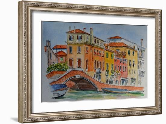 Venice, Canal, Dorsoduro, 2015-Anthony Butera-Framed Giclee Print