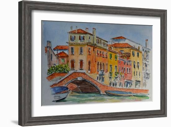 Venice, Canal, Dorsoduro, 2015-Anthony Butera-Framed Giclee Print