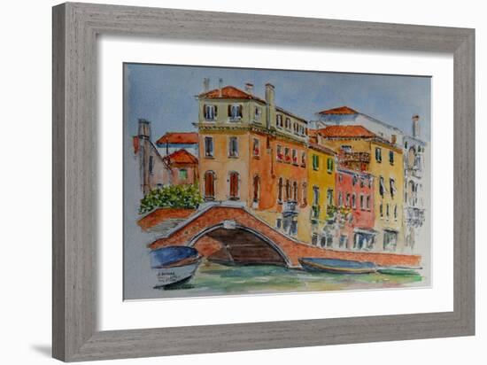 Venice, Canal, Dorsoduro, 2015-Anthony Butera-Framed Giclee Print