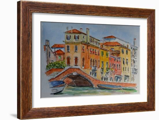 Venice, Canal, Dorsoduro, 2015-Anthony Butera-Framed Giclee Print