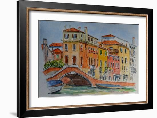 Venice, Canal, Dorsoduro, 2015-Anthony Butera-Framed Giclee Print