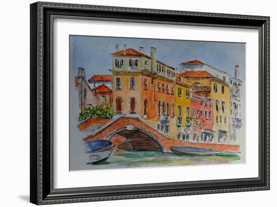 Venice, Canal, Dorsoduro, 2015-Anthony Butera-Framed Giclee Print