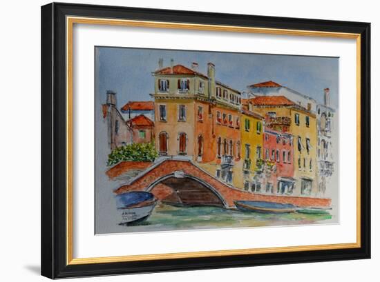 Venice, Canal, Dorsoduro, 2015-Anthony Butera-Framed Giclee Print