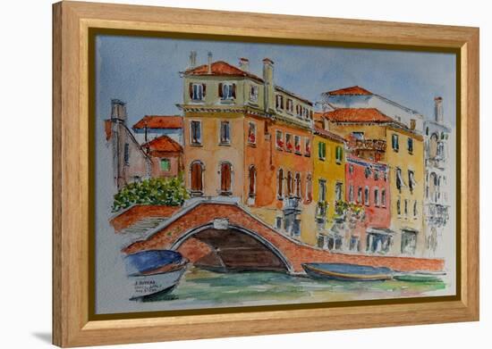 Venice, Canal, Dorsoduro, 2015-Anthony Butera-Framed Premier Image Canvas