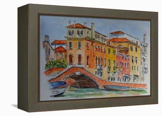 Venice, Canal, Dorsoduro, 2015-Anthony Butera-Framed Premier Image Canvas