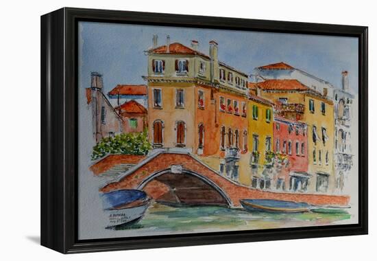 Venice, Canal, Dorsoduro, 2015-Anthony Butera-Framed Premier Image Canvas