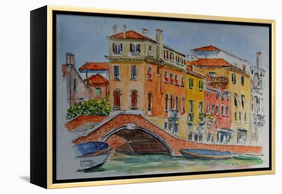 Venice, Canal, Dorsoduro, 2015-Anthony Butera-Framed Premier Image Canvas