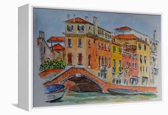 Venice, Canal, Dorsoduro, 2015-Anthony Butera-Framed Premier Image Canvas