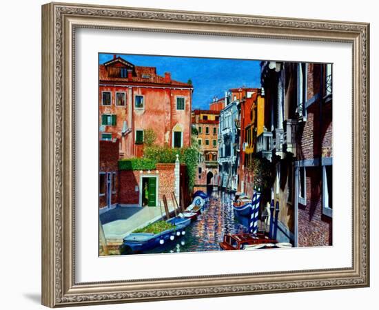 Venice Canal, Dorsoduro, August 2016-Anthony Butera-Framed Giclee Print