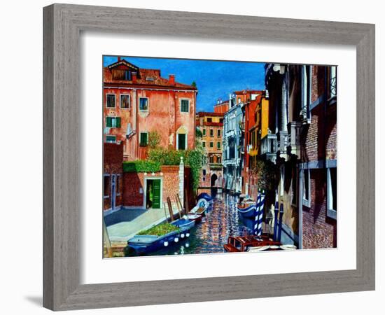 Venice Canal, Dorsoduro, August 2016-Anthony Butera-Framed Giclee Print