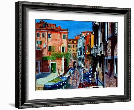 Venice Canal, Dorsoduro, August 2016-Anthony Butera-Framed Giclee Print