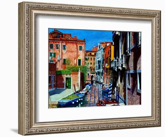 Venice Canal, Dorsoduro, August 2016-Anthony Butera-Framed Giclee Print