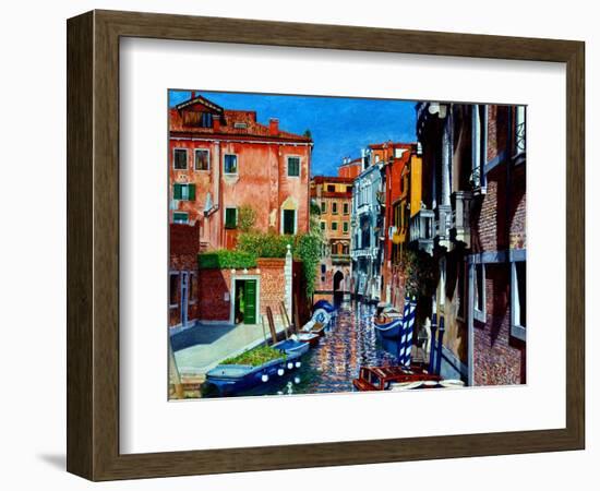 Venice Canal, Dorsoduro, August 2016-Anthony Butera-Framed Giclee Print