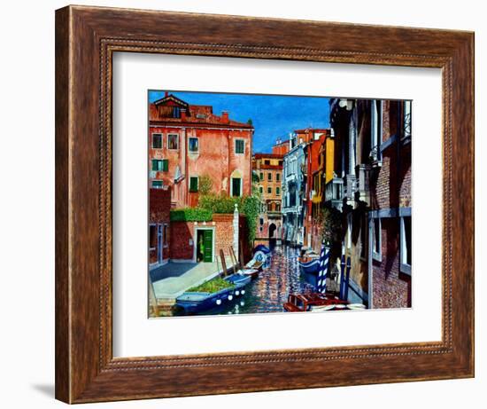 Venice Canal, Dorsoduro, August 2016-Anthony Butera-Framed Giclee Print