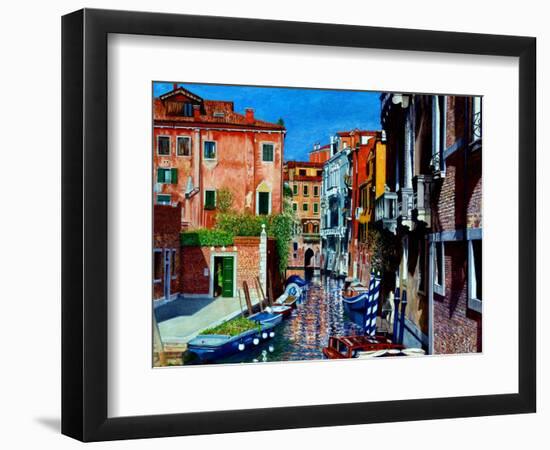 Venice Canal, Dorsoduro, August 2016-Anthony Butera-Framed Giclee Print